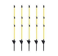 Flexibilní sklolaminátové sloupky s oválným tvarem a výškou 92 cm nad zemí