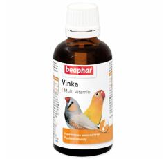 Vitaminové kapky Vinka jsou doplňkové krmivo pro okrasné ptactvo