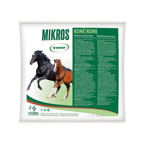 Doplňkové krmivo s vitamíny a minerály pro koně