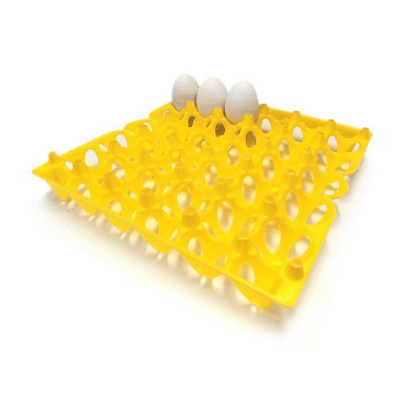 Odolné, stohovatelné a omyvatelné plastové plato na  30 ks slepičích vajec