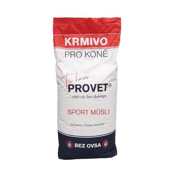 Müsli bez obsahu ovsa pro koně ve sportovní zátěži