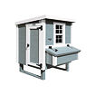 EZ CHICKEN Home - Moderní kurník pro slepice "M" o rozloze 1,68 m² - šedý